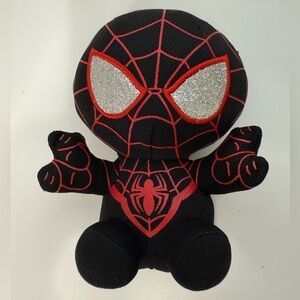 7” Ty Marvel Spider-Man Stuffed Animal, Baby Miles Morales - Black and Red
